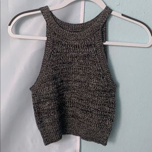 Marbled Knit Crop Top